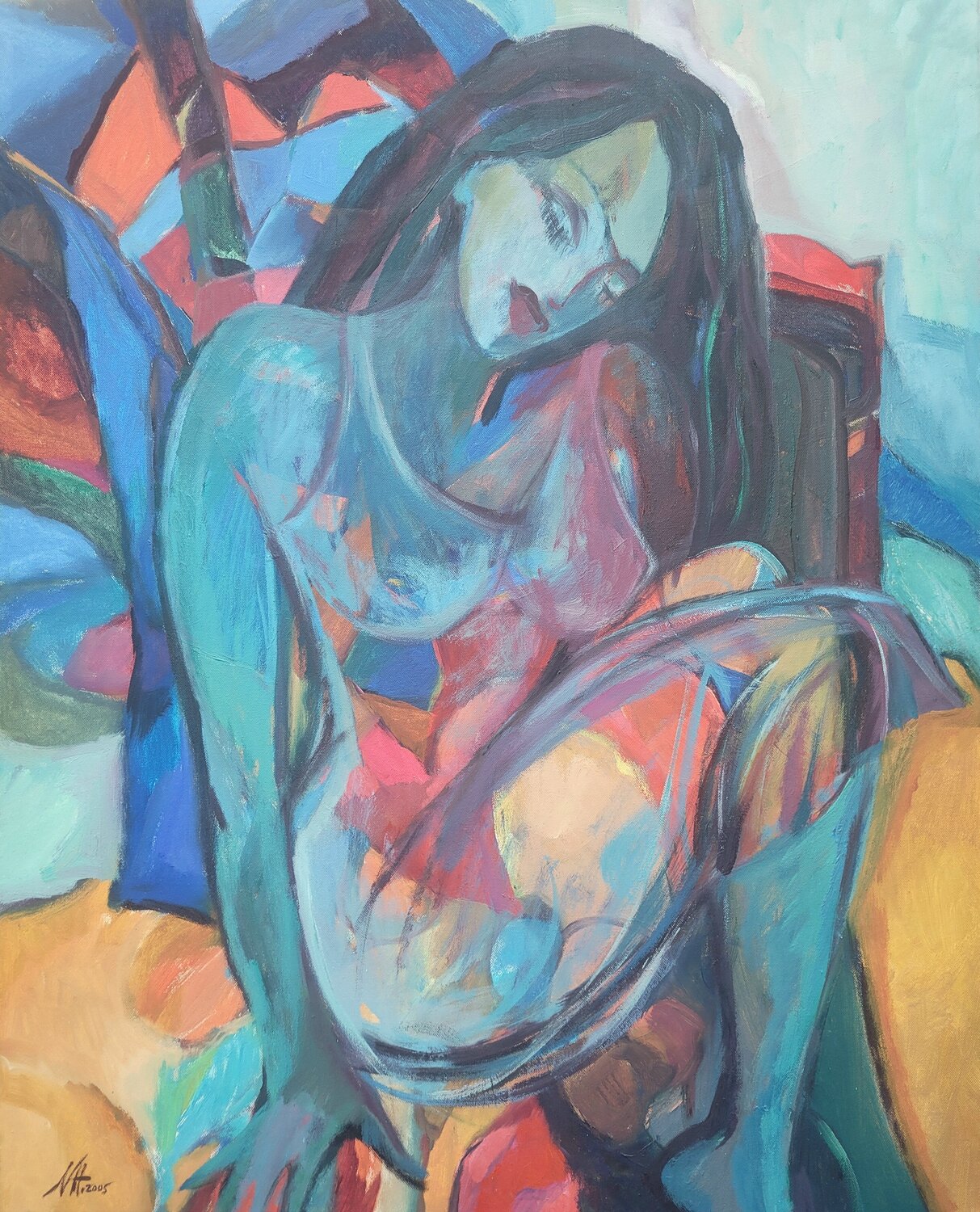 The Actress is tired. Nadya Hauswald Original painting for sale
