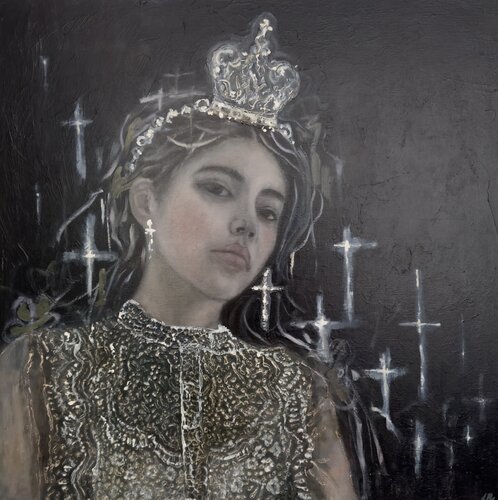 Held In Black 2 by Lorna Mousley, Painting for Sale on Select