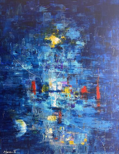 Núcleo de la noche by Miroslav Spadrna, Painting for Sale on Select