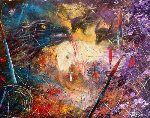 Anatomía del Miedo by Miroslav Spadrna, Painting for Sale on Select