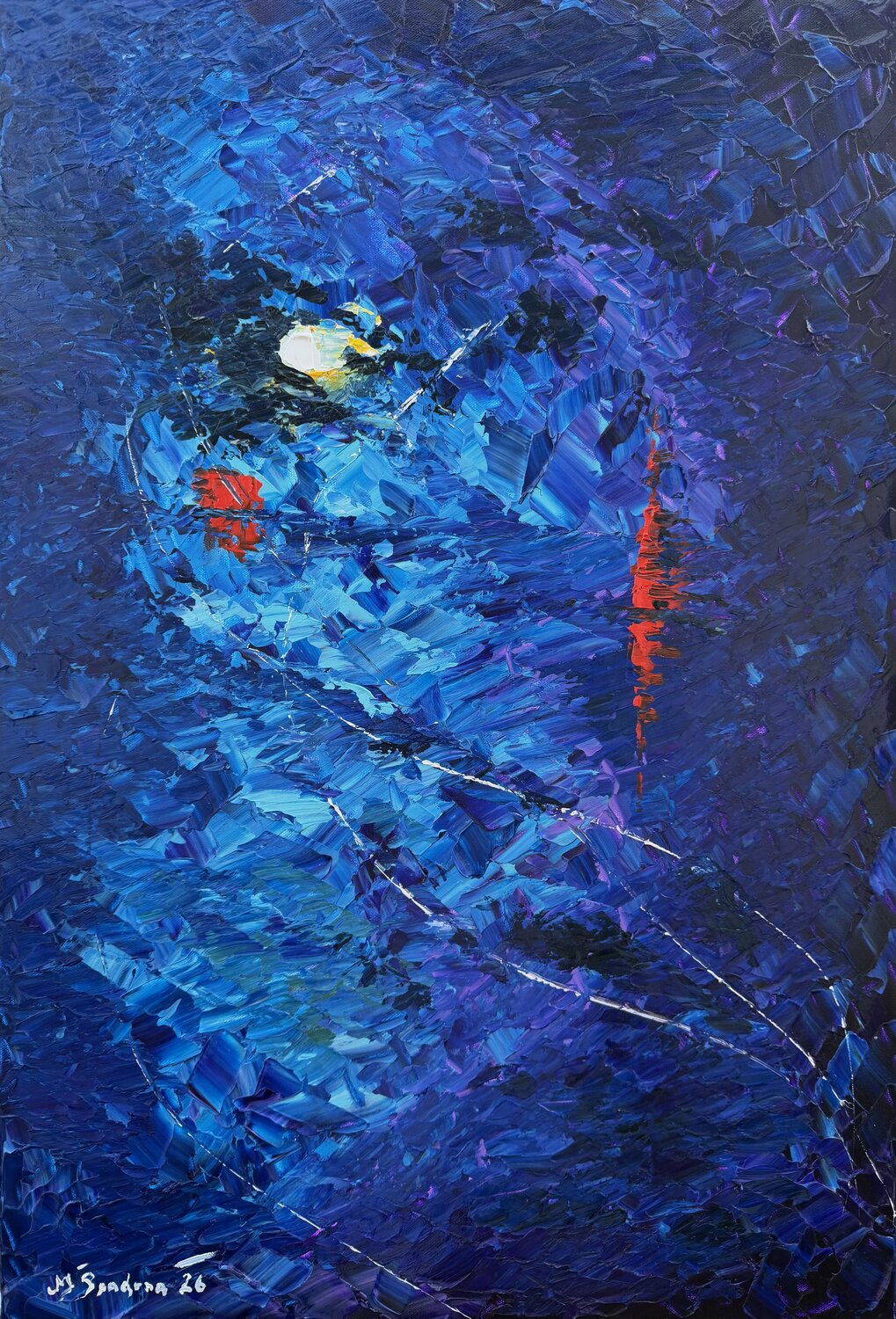 “Submerged Structure I” Miroslav Spadrna Original painting for sale
