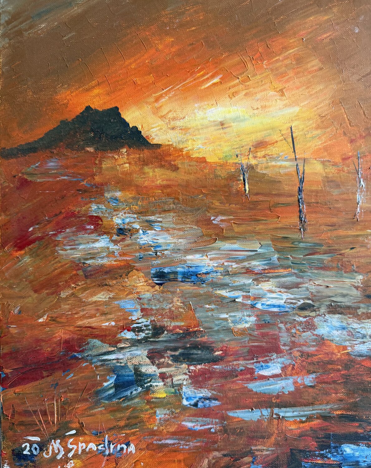 Horizonte Ardiente Miroslav Spadrna Original painting for sale