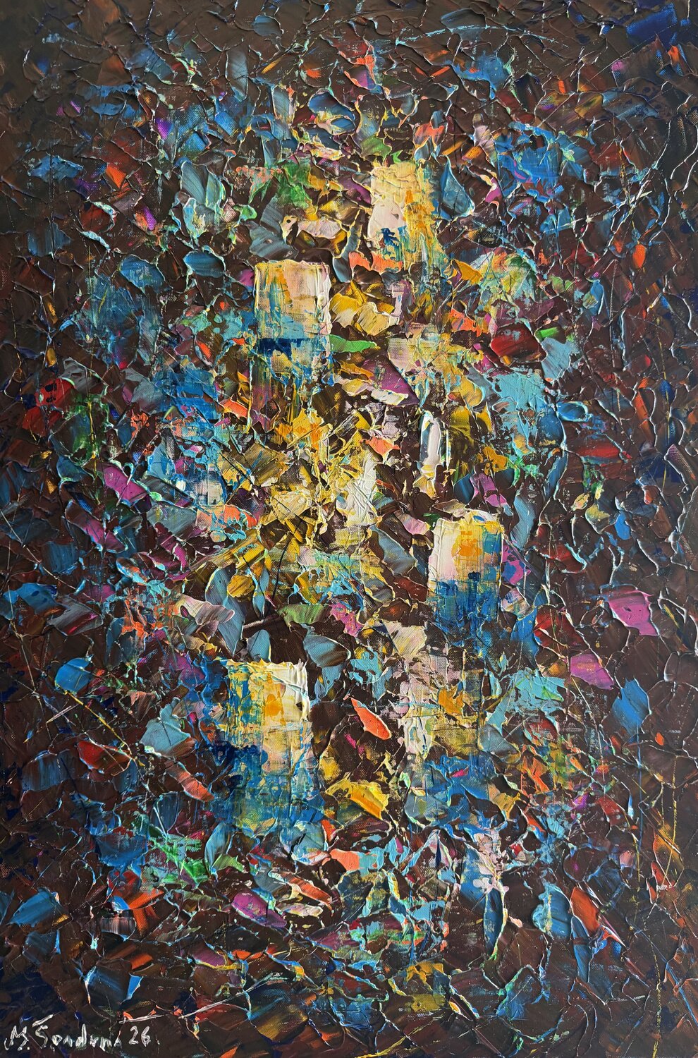 Busca la luz en la oscuridad Miroslav Spadrna Original painting for sale