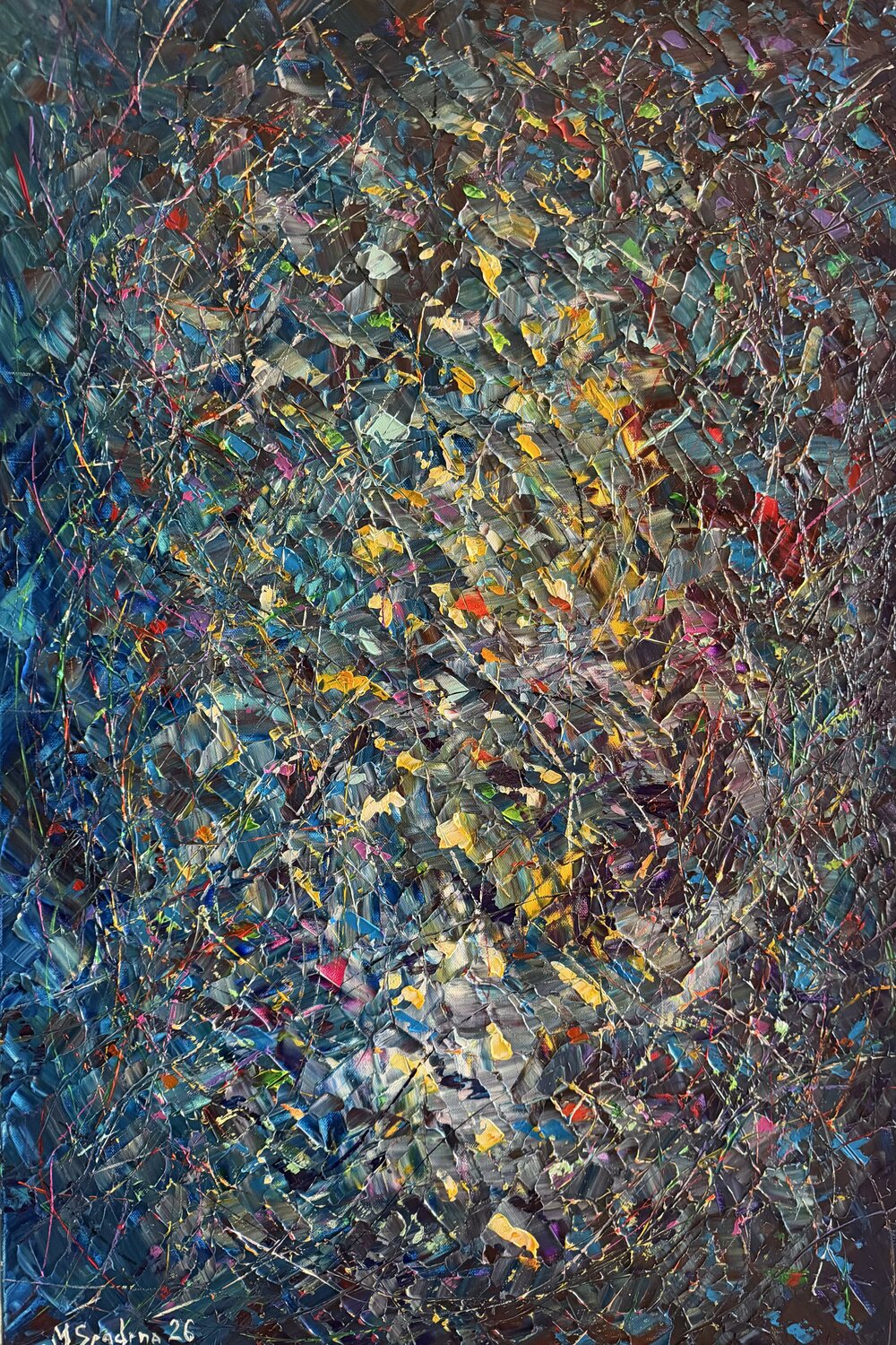 Fragmentos de Energía Miroslav Spadrna Original painting for sale