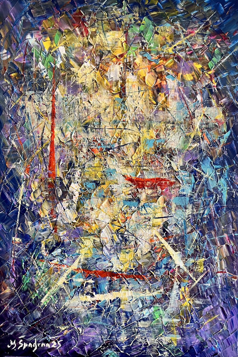 “Geometría del Ruido” Miroslav Spadrna Original painting for sale