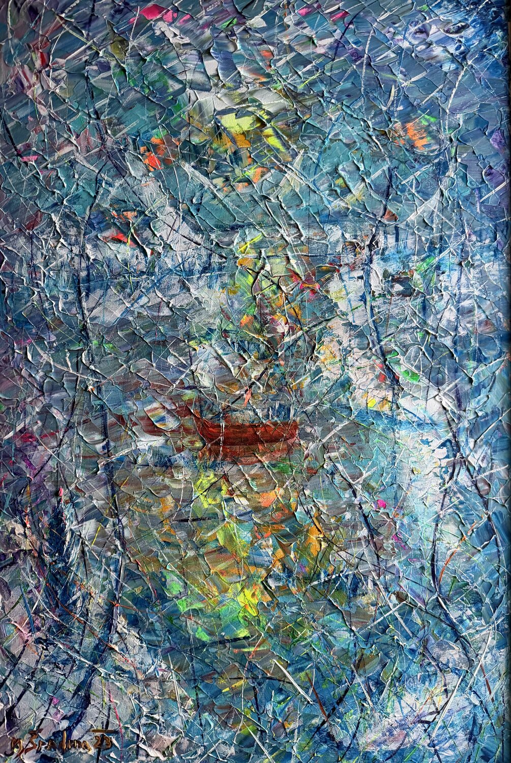 “Nave de Luz Interior” Miroslav Spadrna Original painting for sale