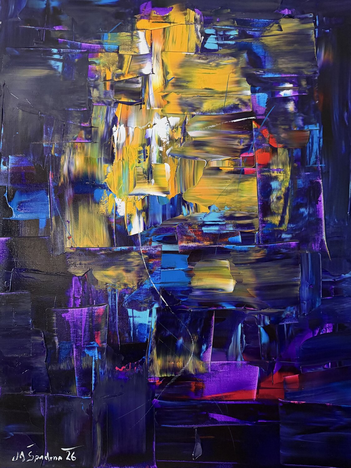 Portal Índigo Miroslav Spadrna Original painting for sale