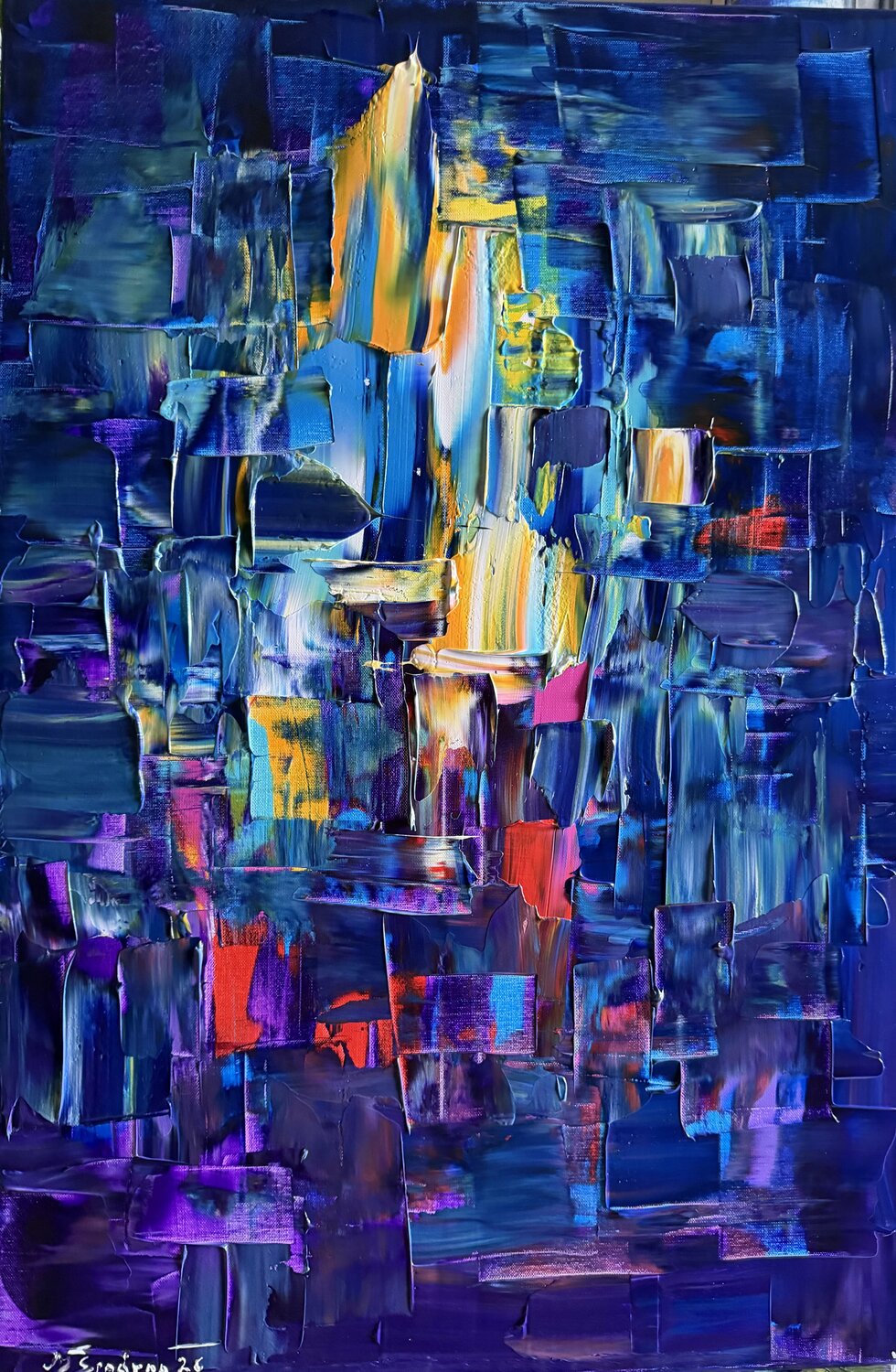 Índigo Nexus Miroslav Spadrna Original painting for sale