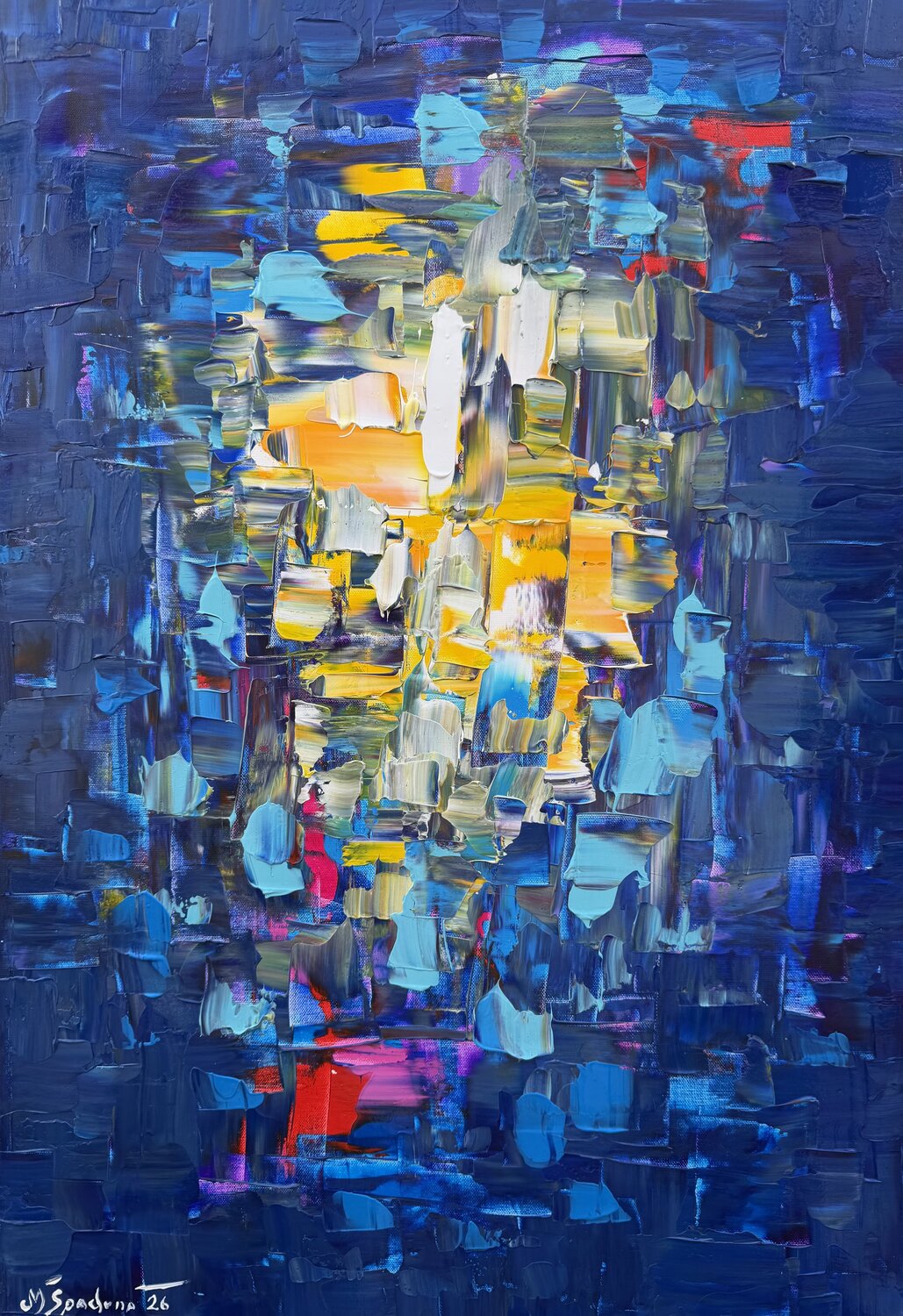 Portal Índigo / Núcleo Radiante Miroslav Spadrna Original painting for sale