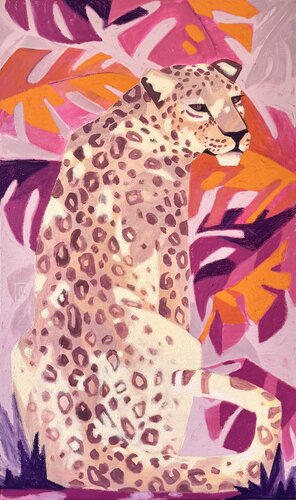 Leopard "Naima" by Jurga Milašiūnaitė, Painting for Sale on Select