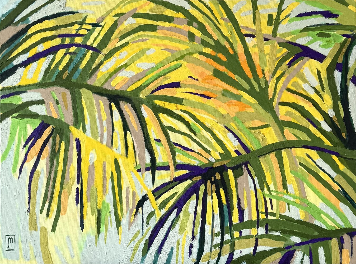 Palmenblätter Jurga Milašiūnaitė Original painting for sale