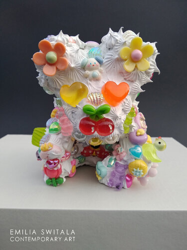 HIRITOPTER TEDDY BEAR SCULPTURE #385 by Emilia Switala, Sculpture for Sale on Select