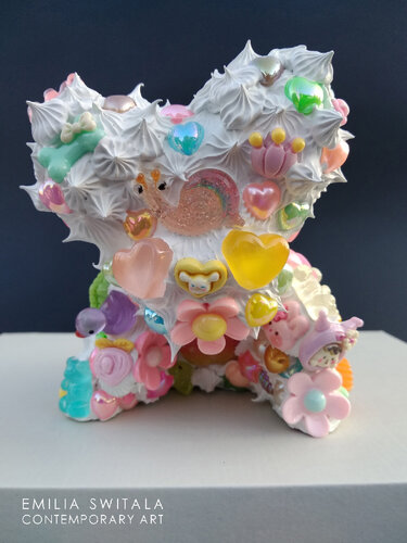 RUGI TEDDY BEAR SCULPTURE #389 by Emilia Switala, Sculpture for Sale on Select