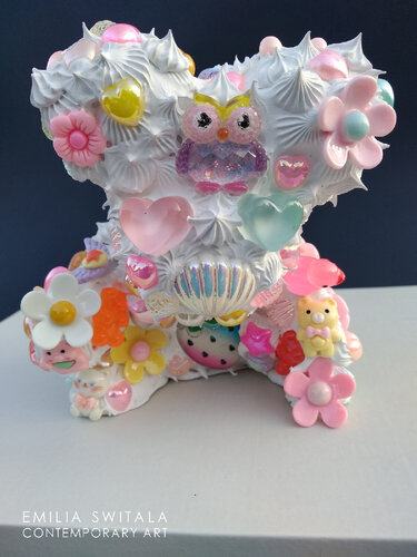 GEORGE TEDDY BEAR SCULPTURE #390 by Emilia Switala, Sculpture for Sale on Select