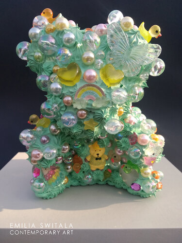 MARSHALL TEDDY BEAR SCULPTURE #396 by Emilia Switala, Sculpture for Sale on Select