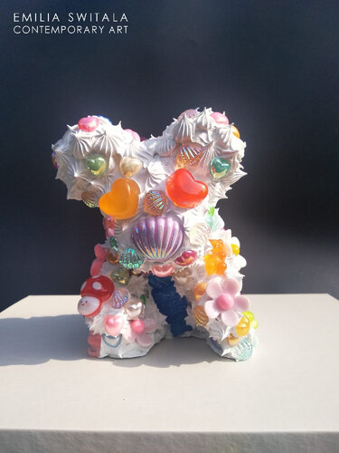 RICHARD TEDDY BEAR SCULPTURE #381 by Emilia Switala, Sculpture for Sale on Select