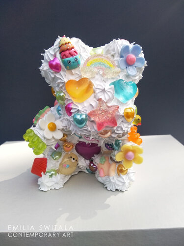 WABAWA TEDDY BEAR SCULPTURE #383 by Emilia Switala, Sculpture for Sale on Select