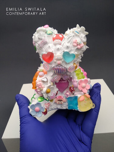 GUGU TEDDY BEAR SCULPTURE #387 by Emilia Switala, Sculpture for Sale on Select