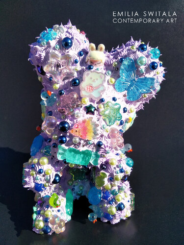 KUKU TEDDY BEAR SCULPTURE #410 by Emilia Switala, Sculpture for Sale on Select