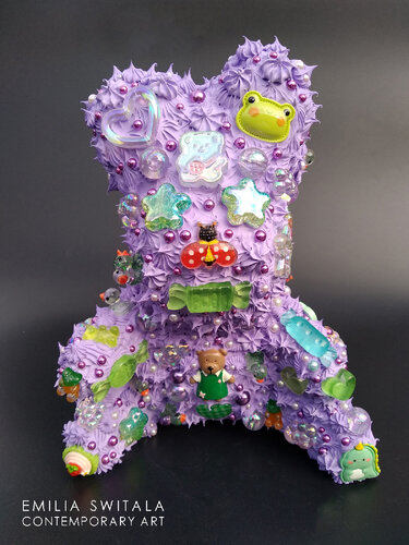 MAGUNGI TEDDY BEAR SCULPTURE #414 by Emilia Switala, Sculpture for Sale on Select