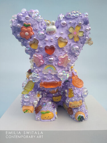 ROCKY II TEDDY BEAR SCULPTURE #419 by Emilia Switala, Sculpture for Sale on Select