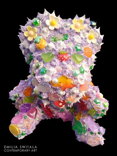 BOOBKA TEDDY BEAR SCULPTURE #376 by Emilia Switala, Sculpture for Sale on Select