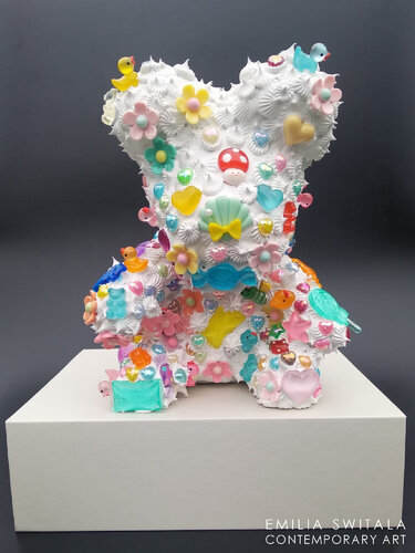 DILY DILY TEDDY BEAR SCULPTURE #377 by Emilia Switala, Sculpture for Sale on Select