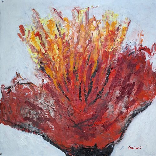 Amapola Fénix by Juanjo Ortubia, Painting for Sale on Select