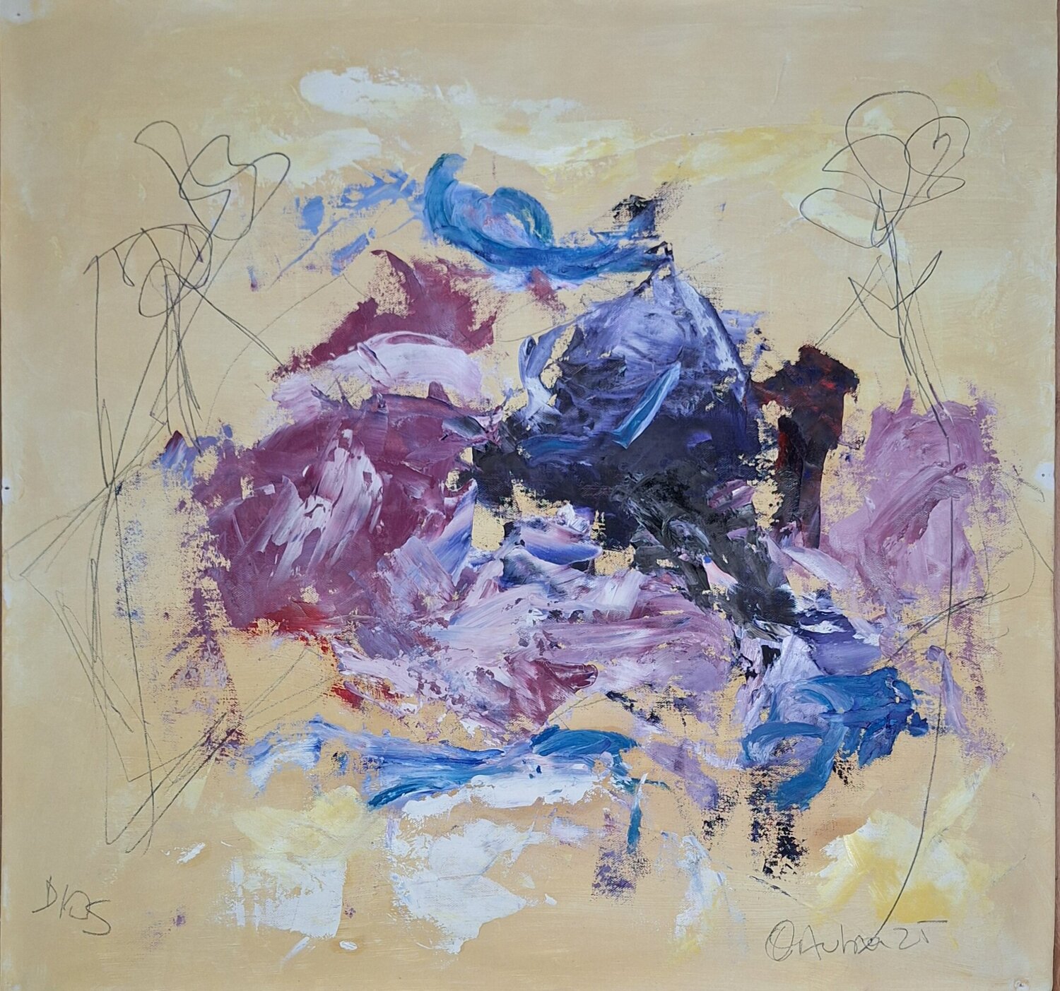 Dios Juanjo Ortubia Original painting for sale