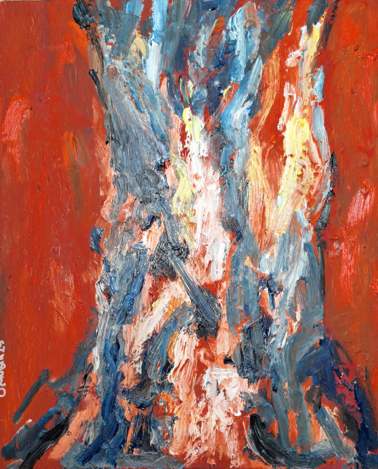 No quise abandonar mi mundo imaginario Juanjo Ortubia Original painting for sale