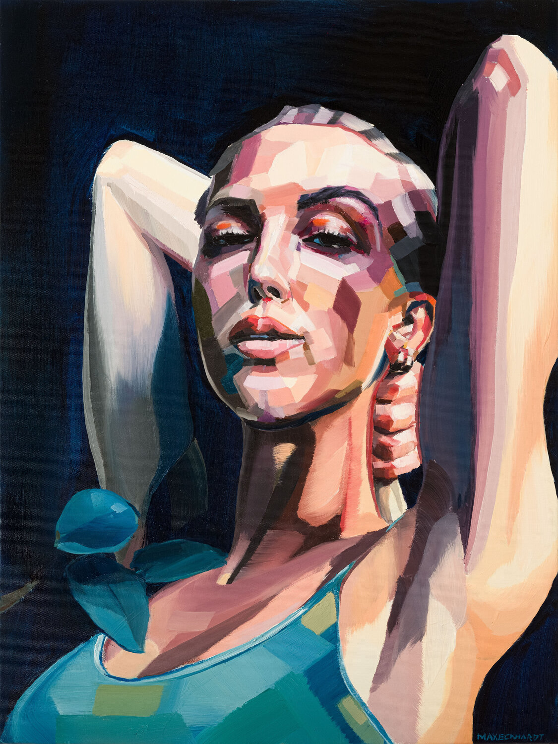 Streamergirl Max Eckhardt Original painting for sale