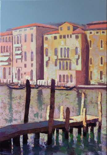 Venezia, Vista su Gran Canale by Revaz Tcheishvili, Painting for Sale on Select