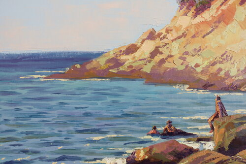 Spiaggia Calamoresca by Revaz Tcheishvili, Painting for Sale on Select