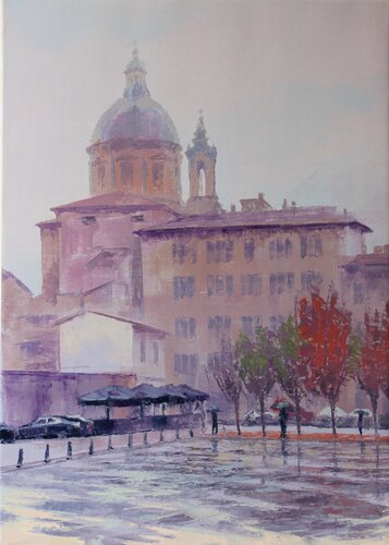 Firenze, La Pioggia by Revaz Tcheishvili, Painting for Sale on Select