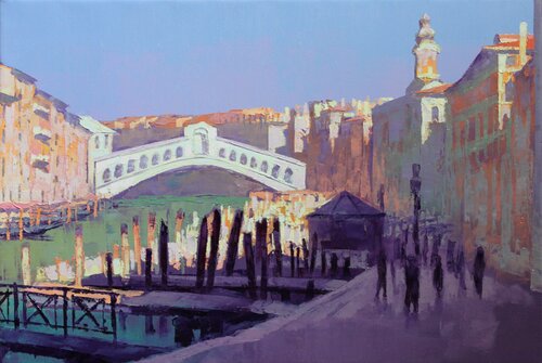 Venezia, Ponte di Rialto by Revaz Tcheishvili, Painting for Sale on Select