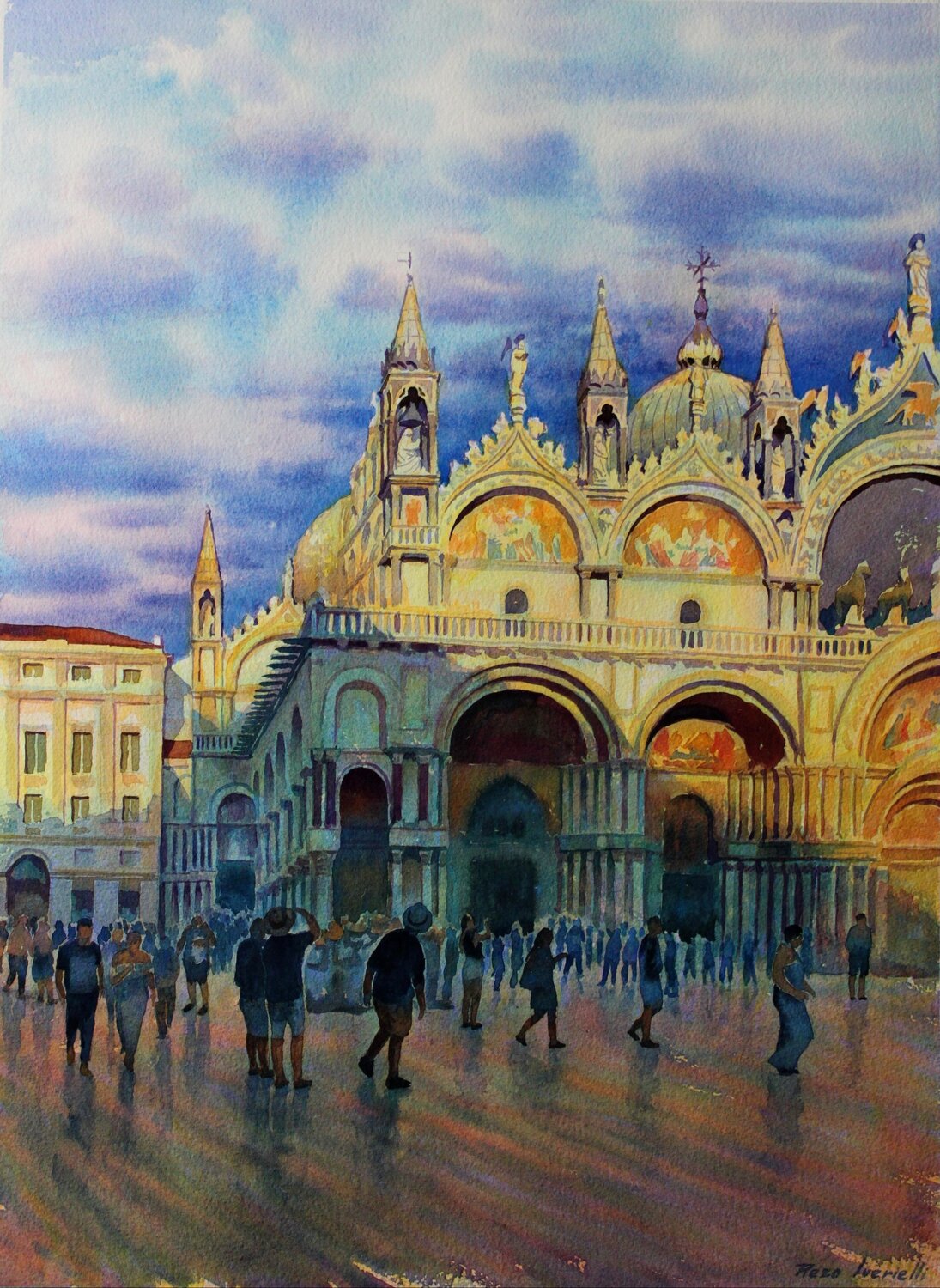 Venezia, Piazza San Marco Revaz Tcheishvili Original painting for sale