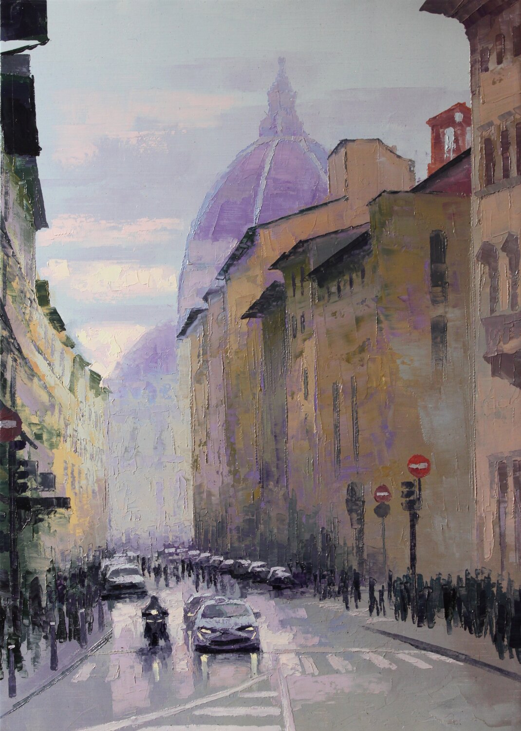 Pioggia a Firenze Revaz Tcheishvili Original painting for sale