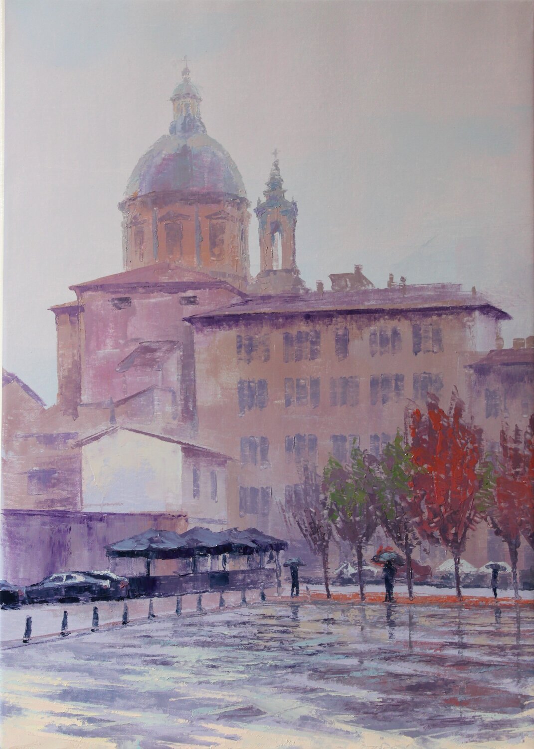 Firenze, La Pioggia Revaz Tcheishvili Original painting for sale