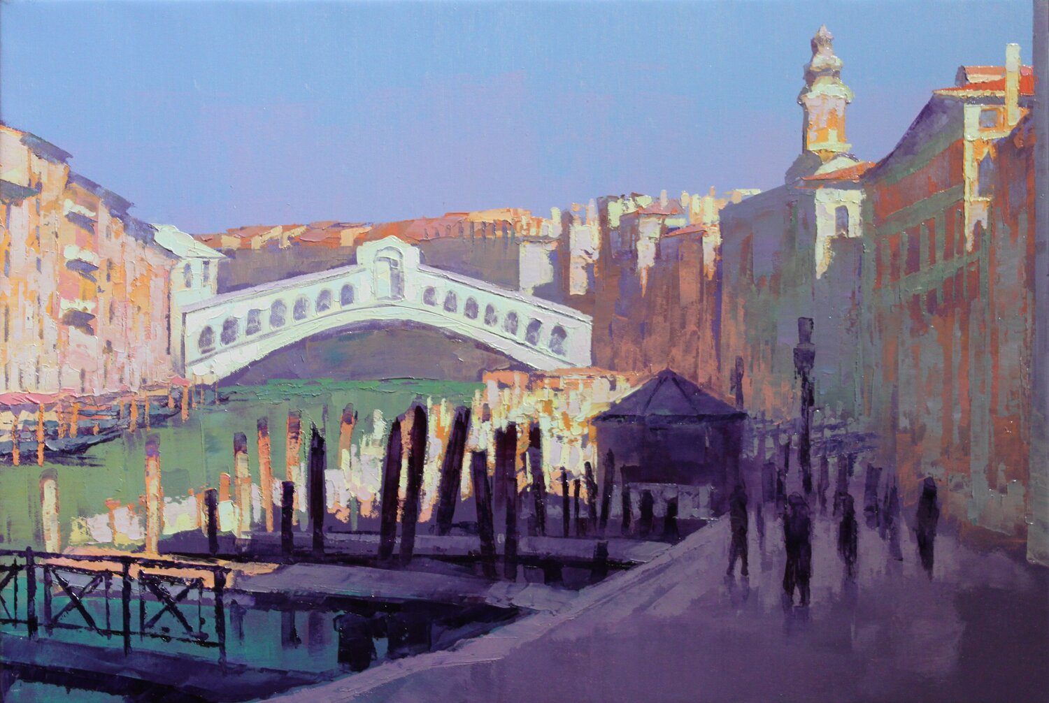 Venezia, Ponte di Rialto Revaz Tcheishvili Original painting for sale
