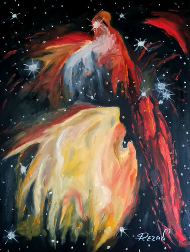 Emergence of a Star by Rezan Ozger, Painting for Sale on Select