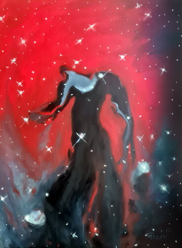 Guardian of Darkness by Rezan Ozger, Painting for Sale on Select