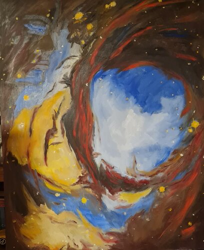 BEYOND THE VEİL by Rezan Ozger, Painting for Sale on Select