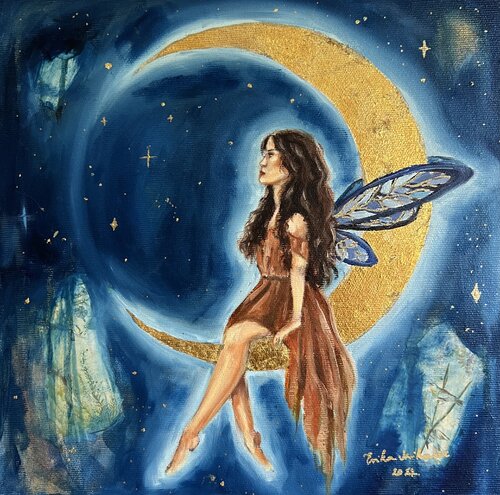 Mondfee ✨🌙 by Erika Mihalec, Painting for Sale on Select