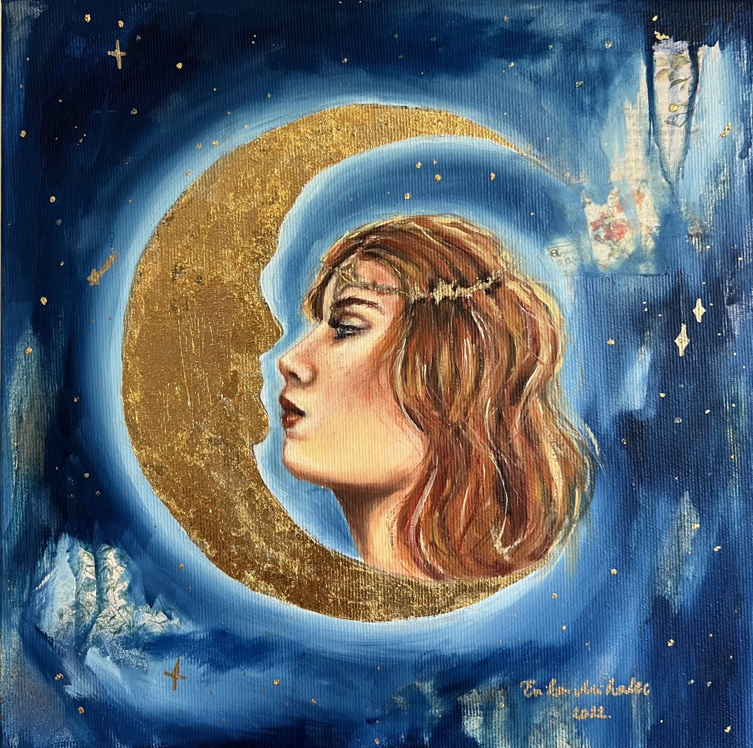 Mondflüstern ✨🌙 Erika Mihalec Original painting for sale