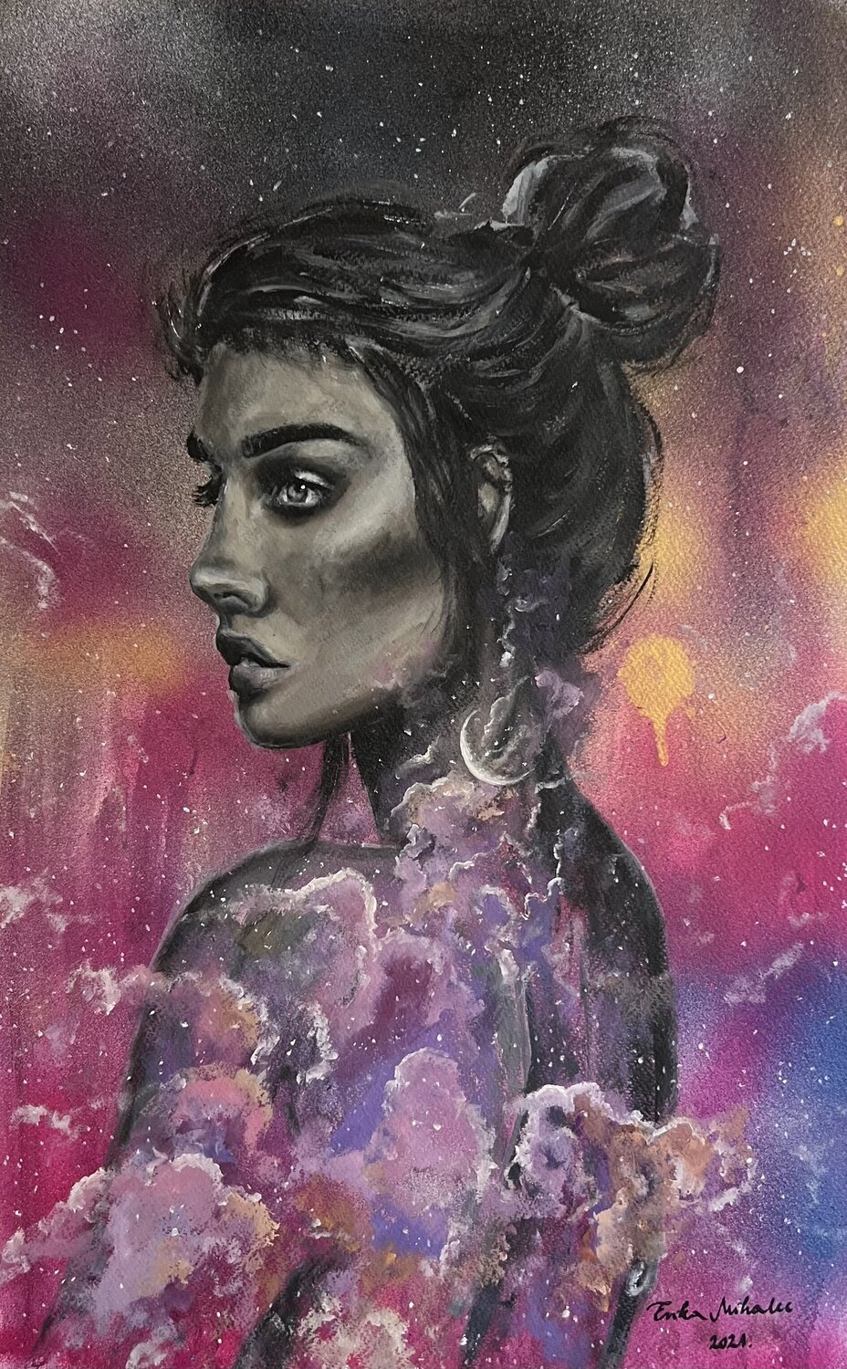 Cosmic Soul ⭐️ Erika Mihalec Original painting for sale