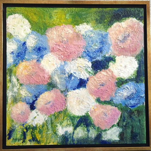 HORTENSIAS by Anegué gueydan christiane, Painting for Sale on Select