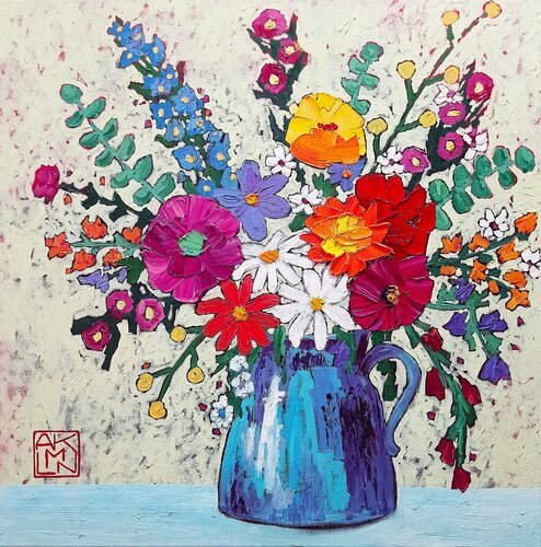Las flores que me regalé by Asia Klim, Painting for Sale on Select