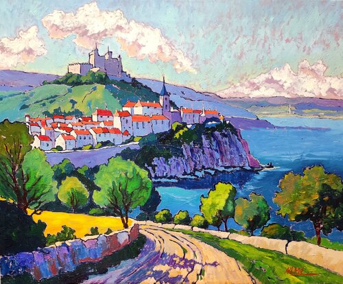 El castillo sobre el mar by Asia Klim, Painting for Sale on Select