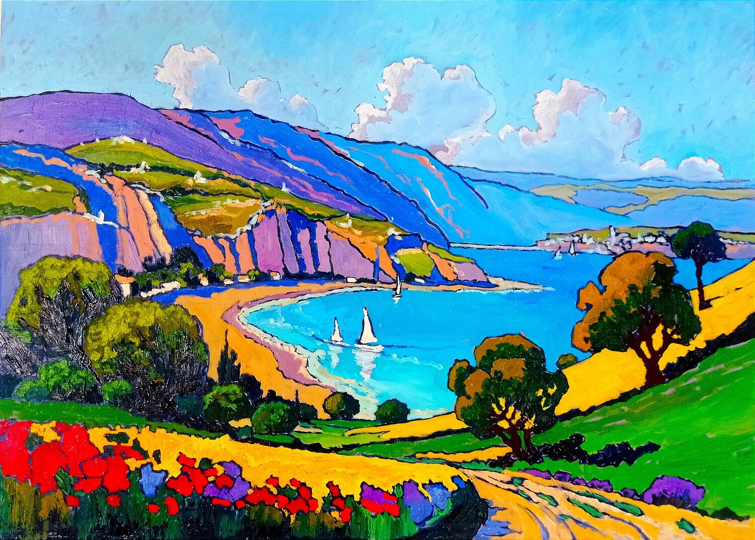 Con vistas al mar Asia Klim Original painting for sale