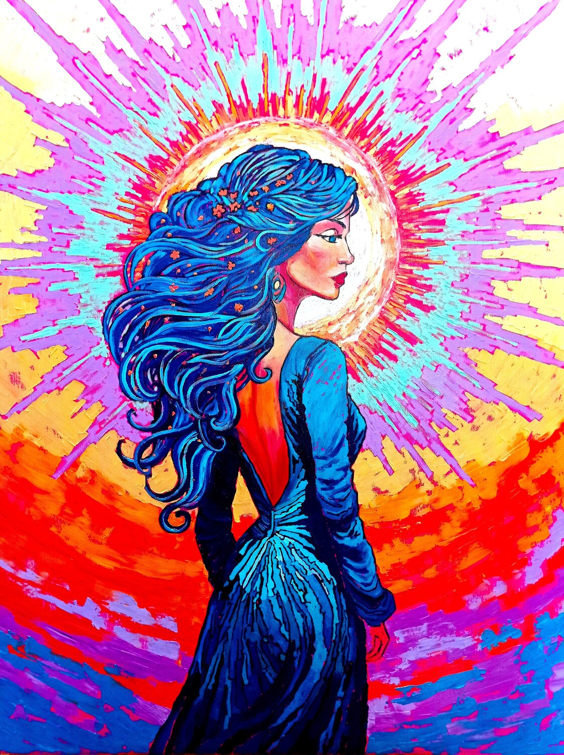 "INDEPENDENCIA" Asia Klim Original painting for sale